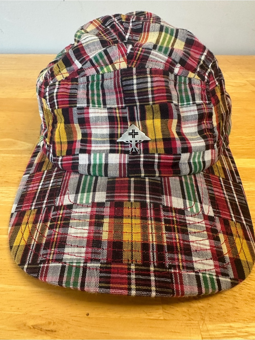 VTG LRG True Heads 5-Panel Patchwork Plaid Hat Cap